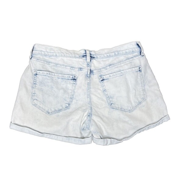 Old Navy Jean Shorts Women 6 Regular The Boyfriend Fit Cuffed Stretchy Bleached - Picture 5 of 5